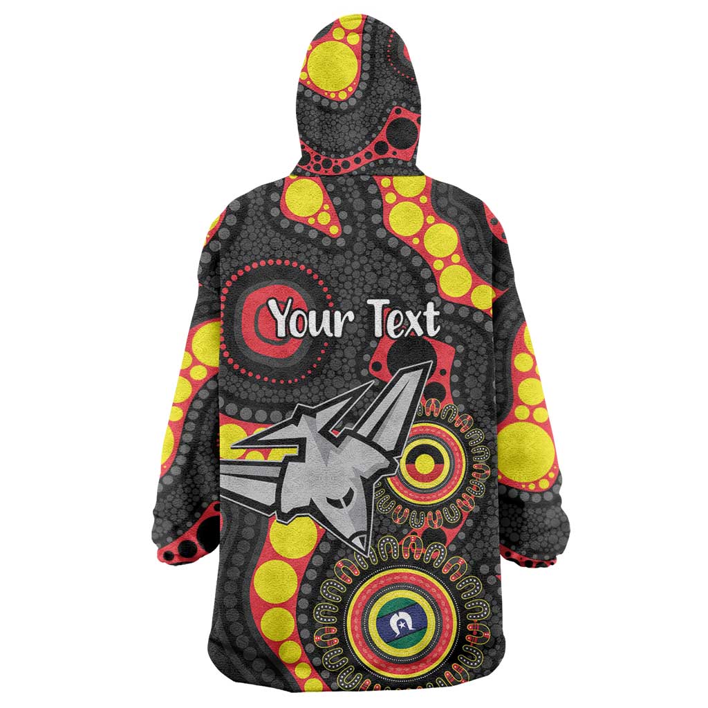 Essendon Bombers NAIDOC Week 2026 Personalised Wearable Blanket Hoodie 50 Years of Deadly Aboriginal Art
