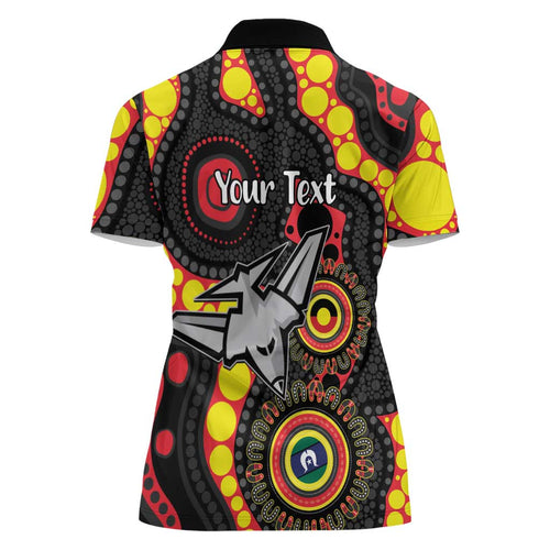 Essendon Bombers NAIDOC Week 2026 Personalised Women Polo Shirt 50 Years of Deadly Aboriginal Art