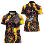 Essendon Bombers NAIDOC Week 2026 Personalised Women Polo Shirt 50 Years of Deadly Aboriginal Art