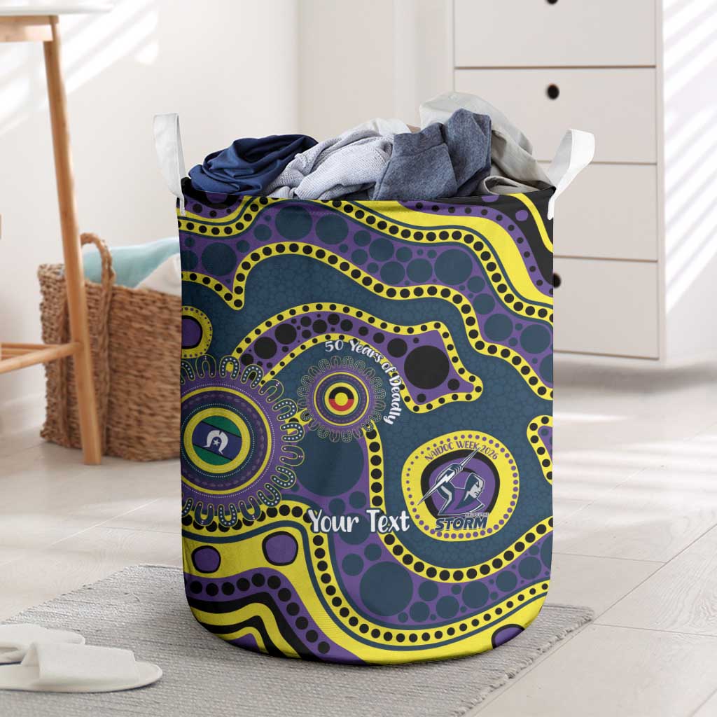 Storm NAIDOC Week 2026 Personalised Laundry Basket 50 Years of Deadly Aboriginal Art