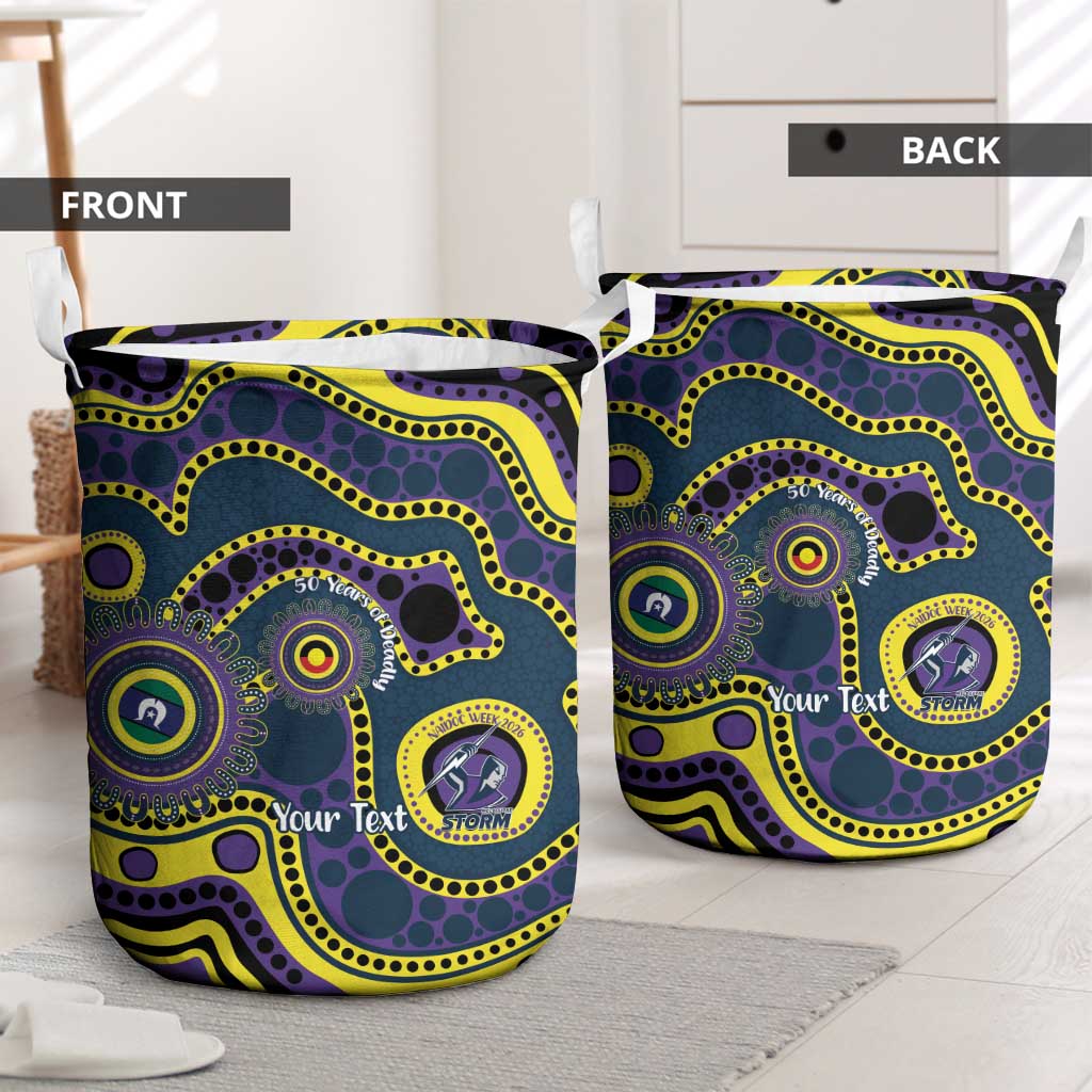 Storm NAIDOC Week 2026 Personalised Laundry Basket 50 Years of Deadly Aboriginal Art