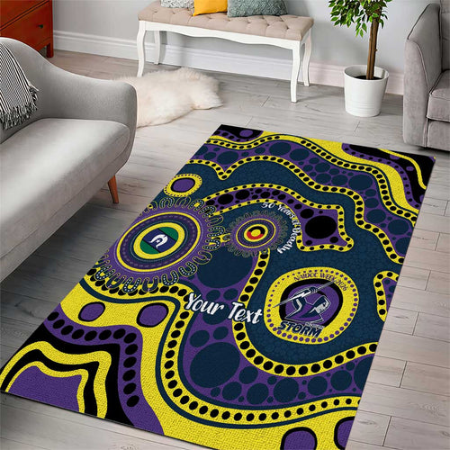 Storm NAIDOC Week 2026 Personalised Area Rug 50 Years of Deadly Aboriginal Art