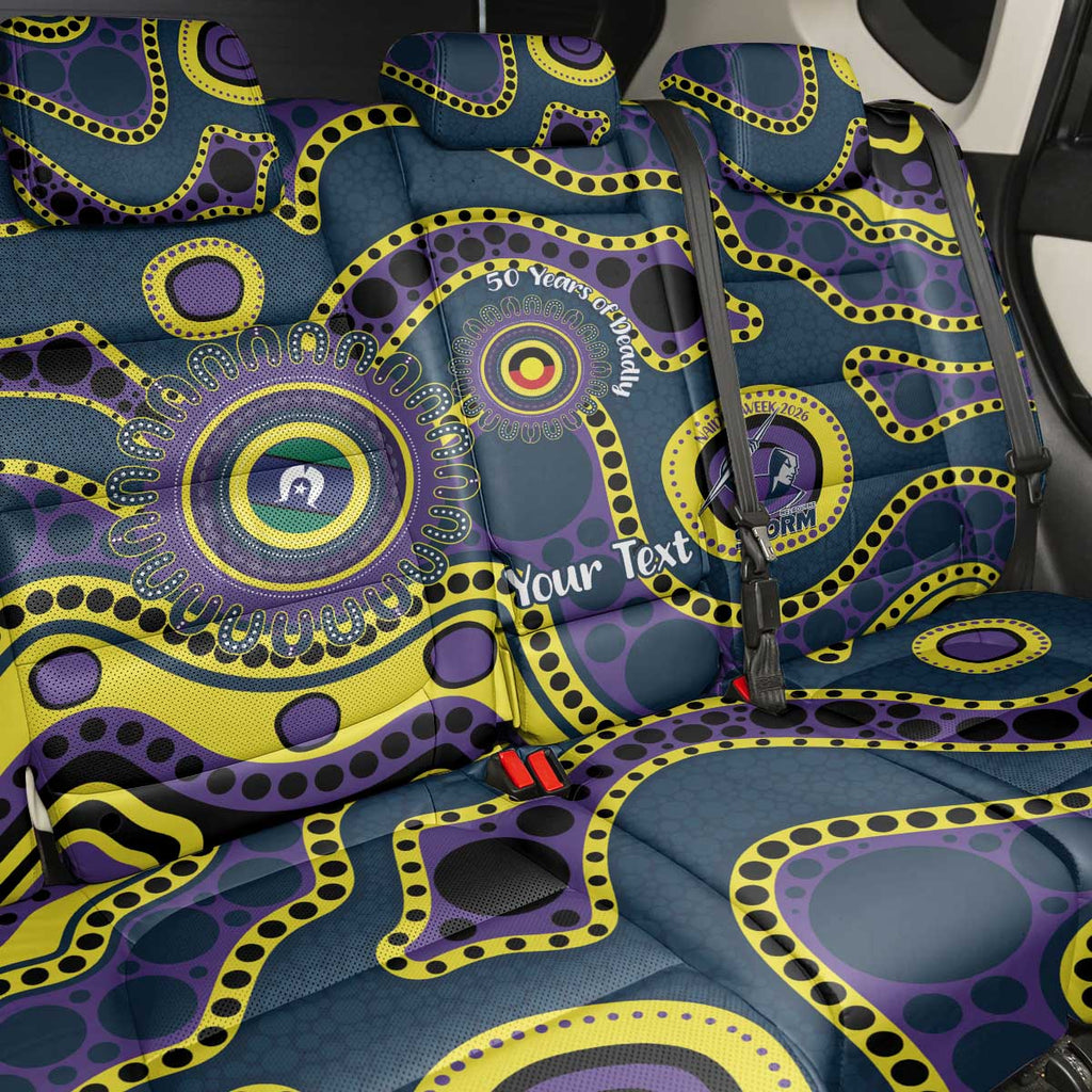 Storm NAIDOC Week 2026 Personalised Back Car Seat Cover 50 Years of Deadly Aboriginal Art