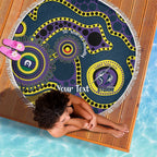 Storm NAIDOC Week 2026 Personalised Beach Blanket 50 Years of Deadly Aboriginal Art