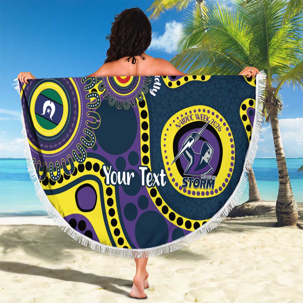 Storm NAIDOC Week 2026 Personalised Beach Blanket 50 Years of Deadly Aboriginal Art