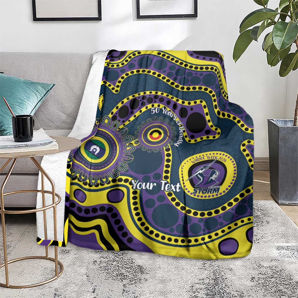 Storm NAIDOC Week 2026 Personalised Blanket 50 Years of Deadly Aboriginal Art