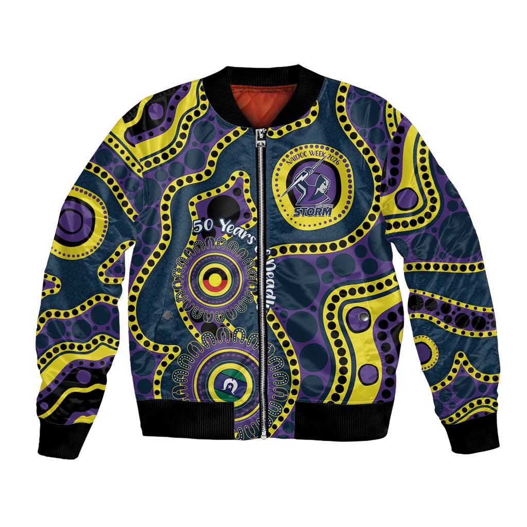 Storm NAIDOC Week 2026 Personalised Bomber Jacket 50 Years of Deadly Aboriginal Art