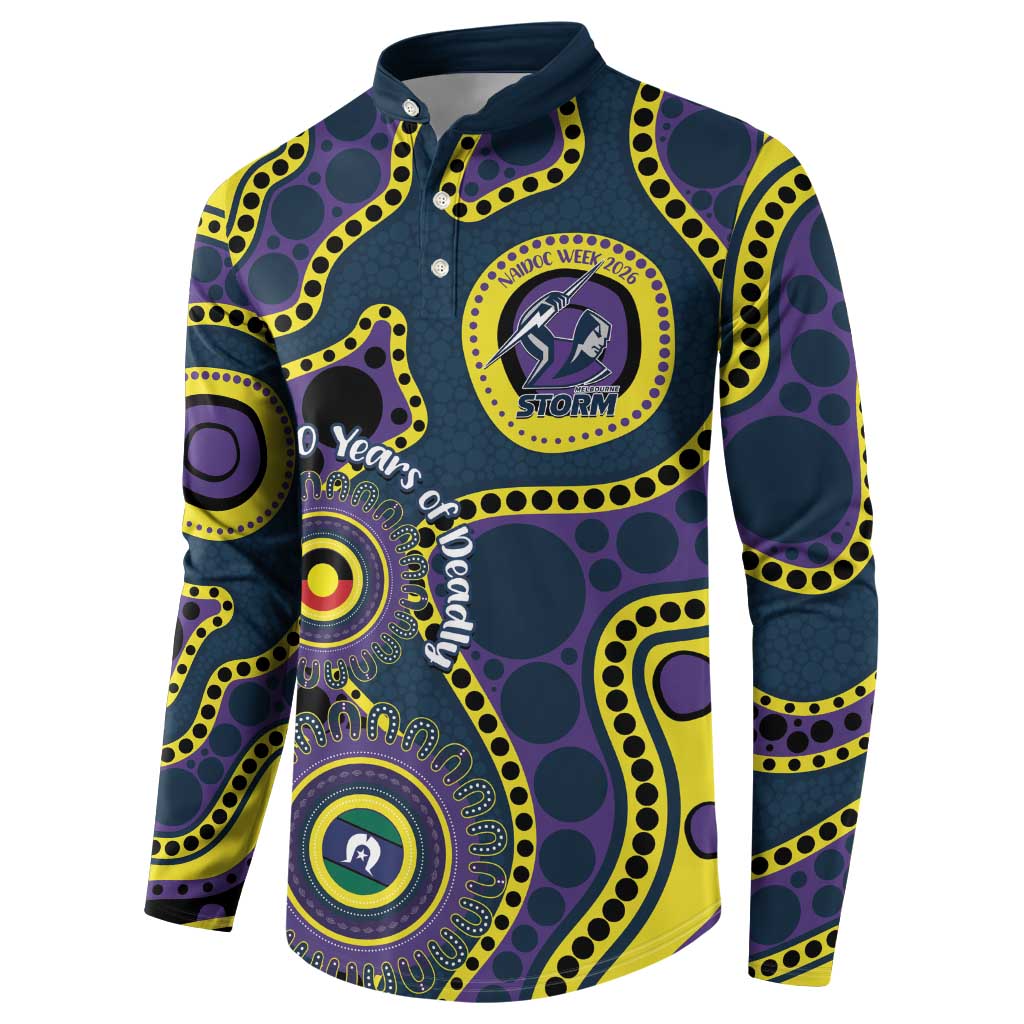 Storm NAIDOC Week 2026 Personalised Button Sweatshirt 50 Years of Deadly Aboriginal Art