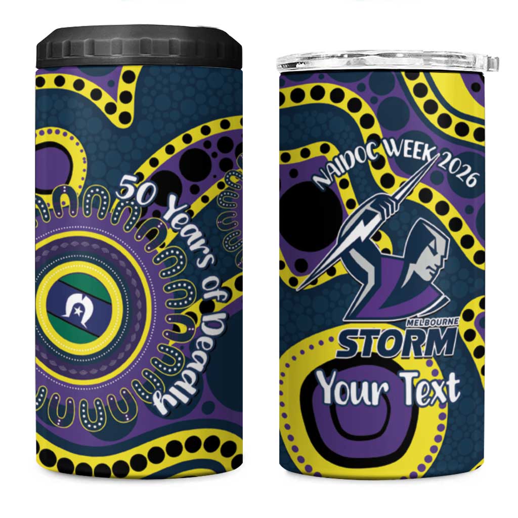 Storm NAIDOC Week 2026 Personalised 4 in 1 Can Cooler Tumbler 50 Years of Deadly Aboriginal Art