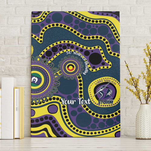 Storm NAIDOC Week 2026 Personalised Canvas Wall Art 50 Years of Deadly Aboriginal Art