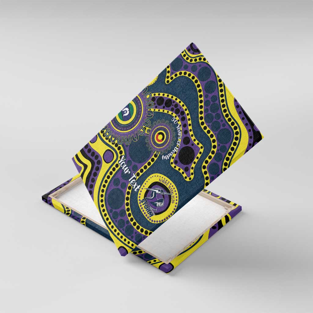 Storm NAIDOC Week 2026 Personalised Canvas Wall Art 50 Years of Deadly Aboriginal Art