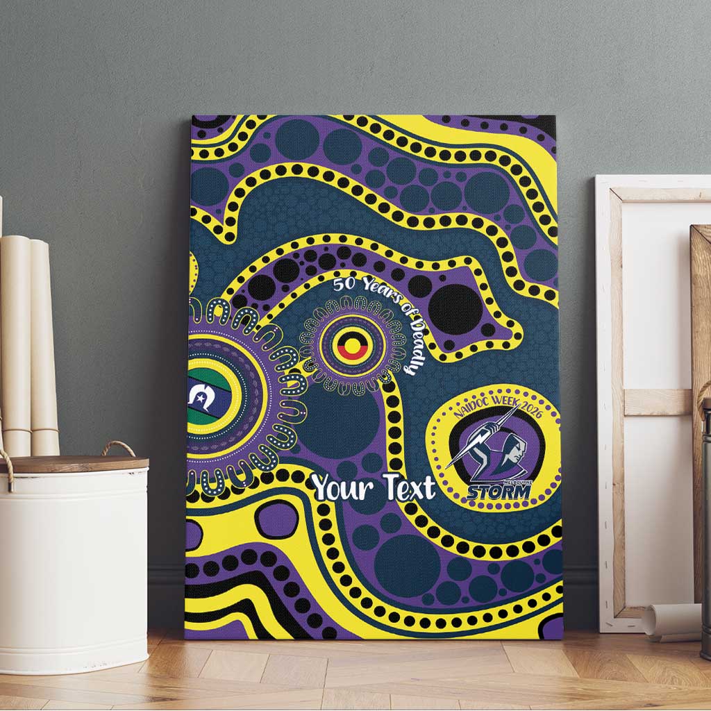 Storm NAIDOC Week 2026 Personalised Canvas Wall Art 50 Years of Deadly Aboriginal Art