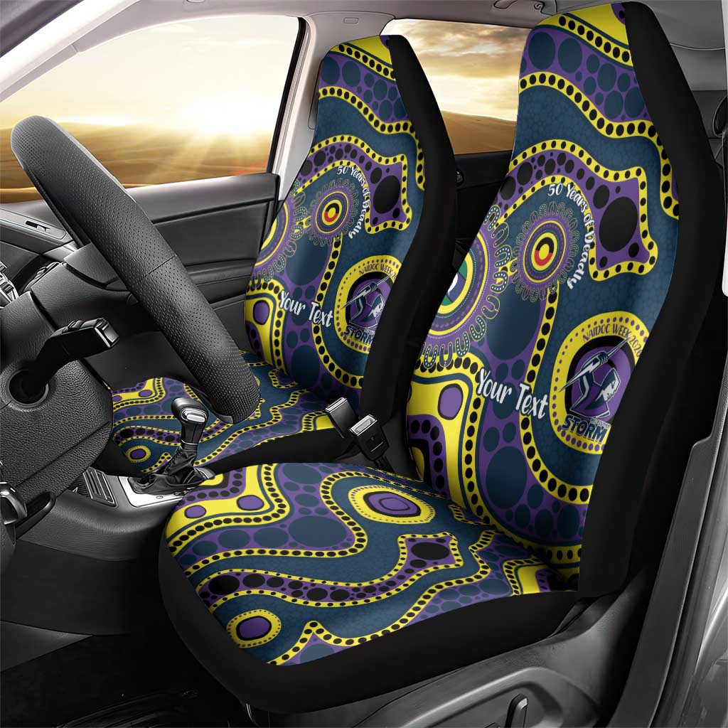 Storm NAIDOC Week 2026 Personalised Car Seat Cover 50 Years of Deadly Aboriginal Art