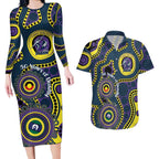 Storm NAIDOC Week 2026 Personalised Couples Matching Long Sleeve Bodycon Dress and Hawaiian Shirt 50 Years of Deadly Aboriginal Art