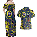 Storm NAIDOC Week 2026 Personalised Couples Matching Off Shoulder Maxi Dress and Hawaiian Shirt 50 Years of Deadly Aboriginal Art