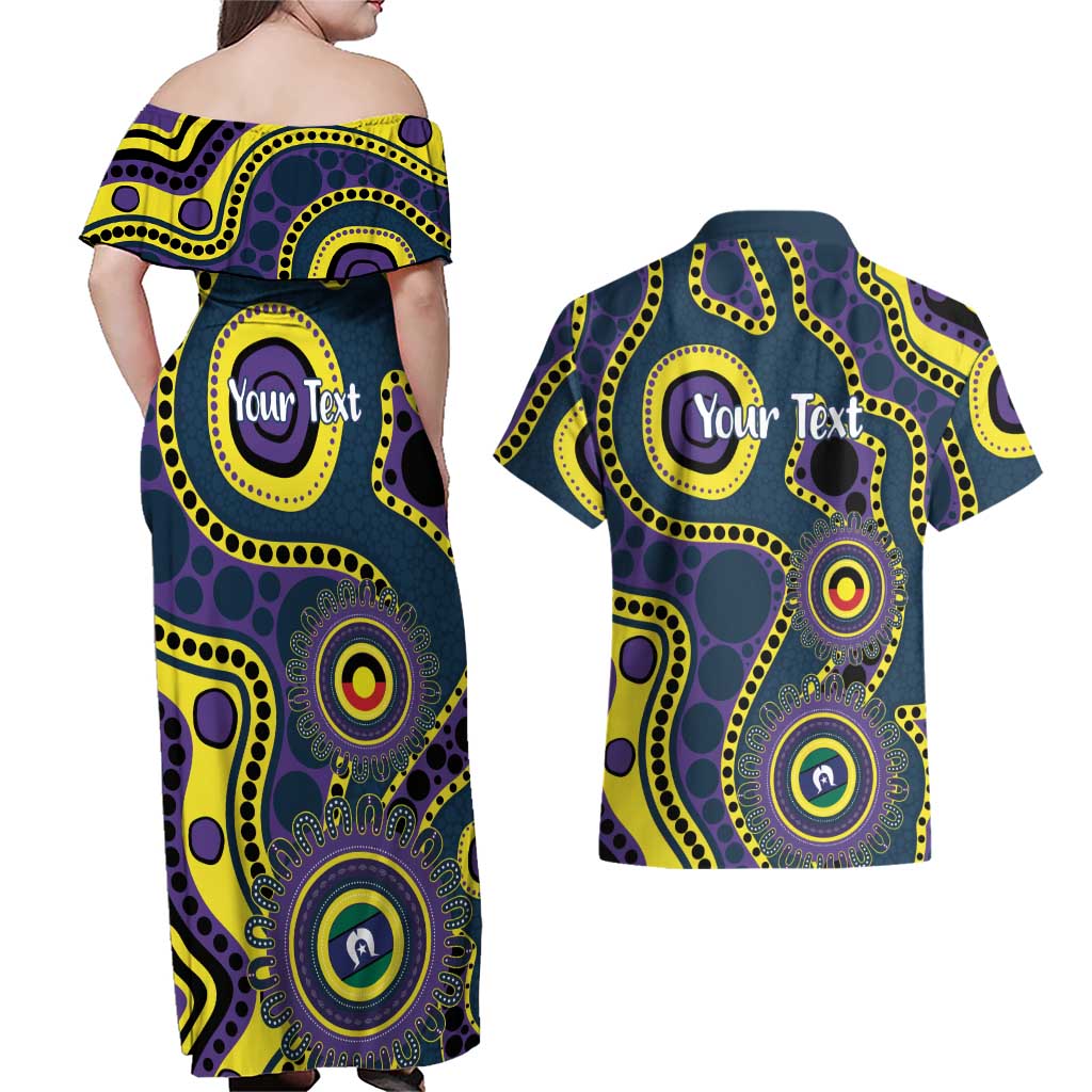 Storm NAIDOC Week 2026 Personalised Couples Matching Off Shoulder Maxi Dress and Hawaiian Shirt 50 Years of Deadly Aboriginal Art