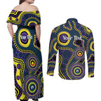 Storm NAIDOC Week 2026 Personalised Couples Matching Off Shoulder Maxi Dress and Long Sleeve Button Shirt 50 Years of Deadly Aboriginal Art