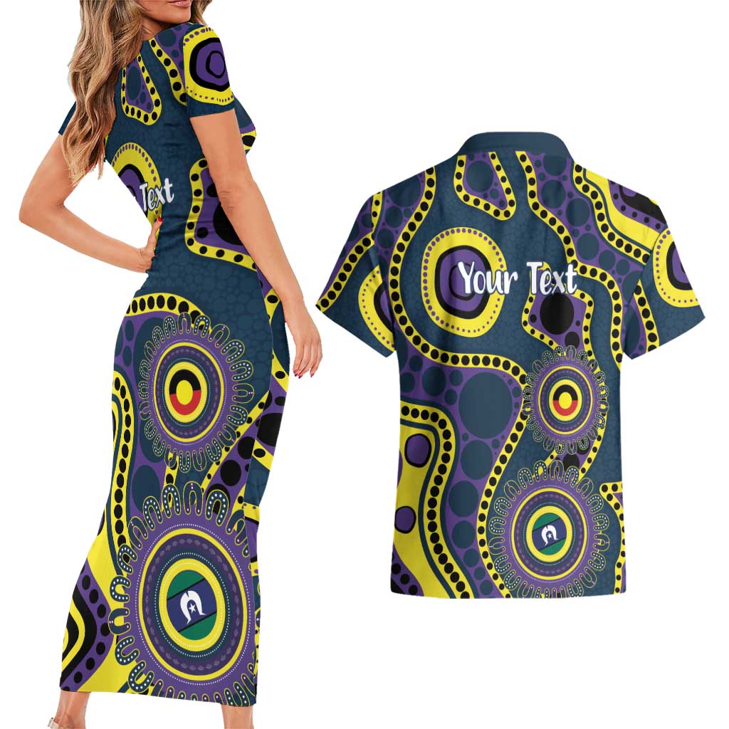 Storm NAIDOC Week 2026 Personalised Couples Matching Short Sleeve Bodycon Dress and Hawaiian Shirt 50 Years of Deadly Aboriginal Art