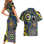 Storm NAIDOC Week 2026 Personalised Couples Matching Short Sleeve Bodycon Dress and Hawaiian Shirt 50 Years of Deadly Aboriginal Art