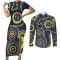 Storm NAIDOC Week 2026 Personalised Couples Matching Short Sleeve Bodycon Dress and Long Sleeve Button Shirt 50 Years of Deadly Aboriginal Art