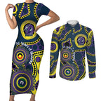 Storm NAIDOC Week 2026 Personalised Couples Matching Short Sleeve Bodycon Dress and Long Sleeve Button Shirt 50 Years of Deadly Aboriginal Art