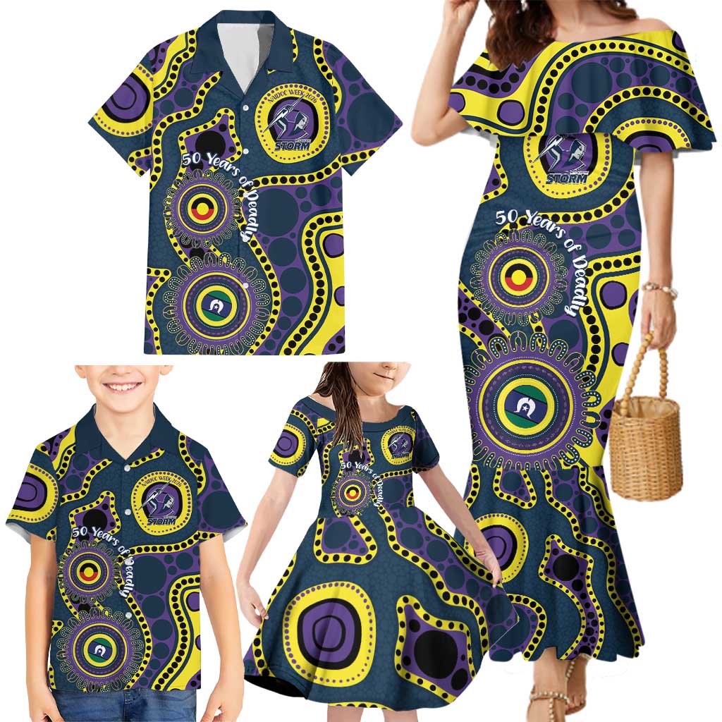 Storm NAIDOC Week 2026 Personalised Family Matching Mermaid Dress and Hawaiian Shirt 50 Years of Deadly Aboriginal Art