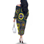 Storm NAIDOC Week 2026 Personalised Family Matching Off The Shoulder Long Sleeve Dress and Hawaiian Shirt 50 Years of Deadly Aboriginal Art