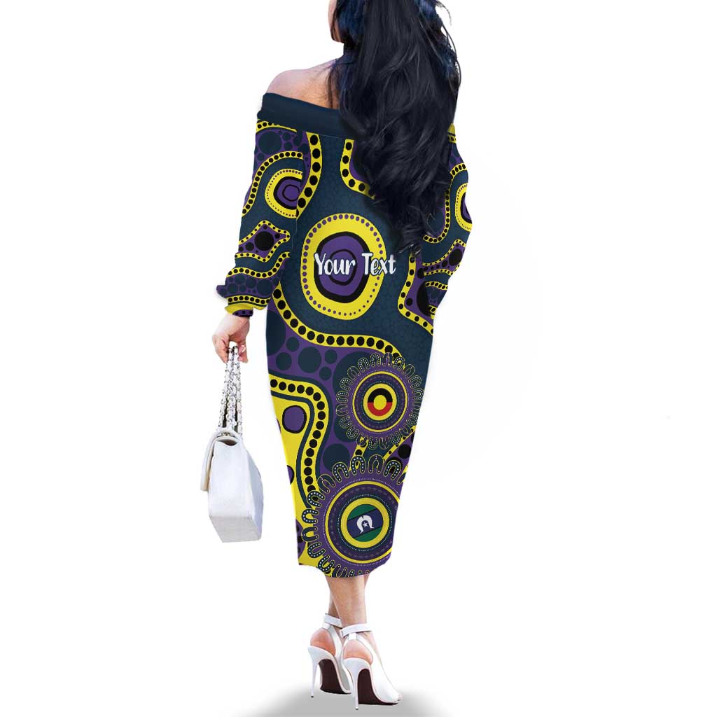 Storm NAIDOC Week 2026 Personalised Family Matching Off The Shoulder Long Sleeve Dress and Hawaiian Shirt 50 Years of Deadly Aboriginal Art