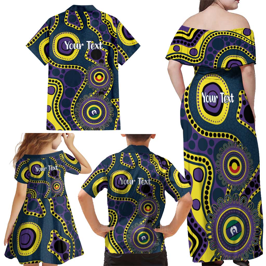 Storm NAIDOC Week 2026 Personalised Family Matching Off Shoulder Maxi Dress and Hawaiian Shirt 50 Years of Deadly Aboriginal Art