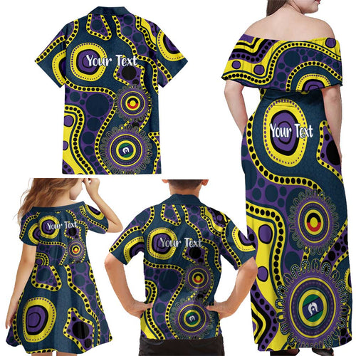 Storm NAIDOC Week 2026 Personalised Family Matching Off Shoulder Maxi Dress and Hawaiian Shirt 50 Years of Deadly Aboriginal Art
