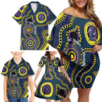 Storm NAIDOC Week 2026 Personalised Family Matching Off Shoulder Short Dress and Hawaiian Shirt 50 Years of Deadly Aboriginal Art