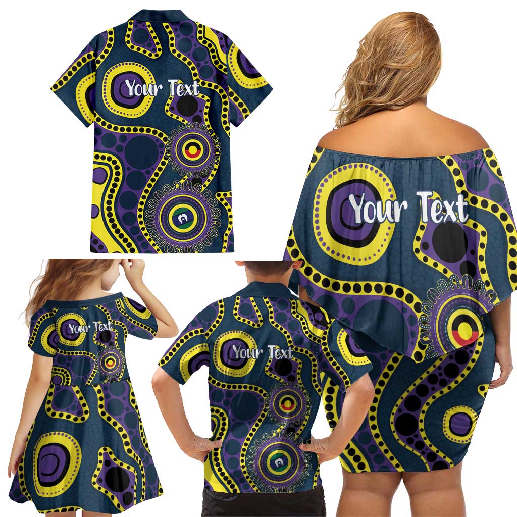 Storm NAIDOC Week 2026 Personalised Family Matching Off Shoulder Short Dress and Hawaiian Shirt 50 Years of Deadly Aboriginal Art
