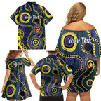 Storm NAIDOC Week 2026 Personalised Family Matching Off Shoulder Short Dress and Hawaiian Shirt 50 Years of Deadly Aboriginal Art