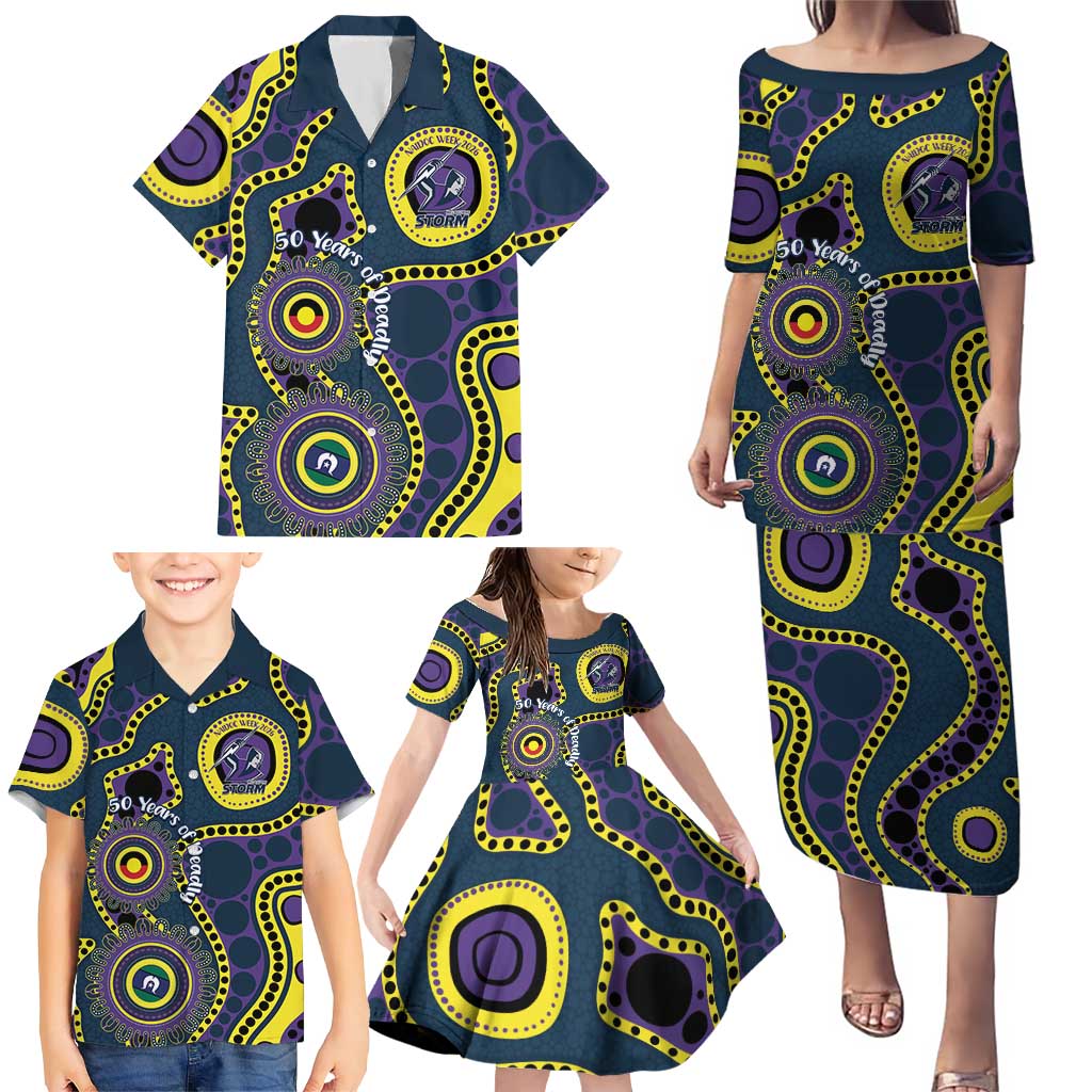 Storm NAIDOC Week 2026 Personalised Family Matching Puletasi and Hawaiian Shirt 50 Years of Deadly Aboriginal Art