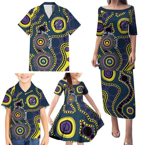 Storm NAIDOC Week 2026 Personalised Family Matching Puletasi and Hawaiian Shirt 50 Years of Deadly Aboriginal Art