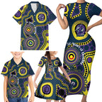 Storm NAIDOC Week 2026 Personalised Family Matching Short Sleeve Bodycon Dress and Hawaiian Shirt 50 Years of Deadly Aboriginal Art