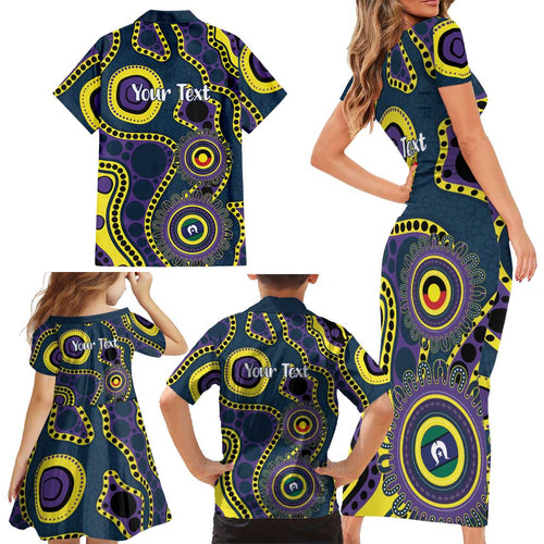 Storm NAIDOC Week 2026 Personalised Family Matching Short Sleeve Bodycon Dress and Hawaiian Shirt 50 Years of Deadly Aboriginal Art