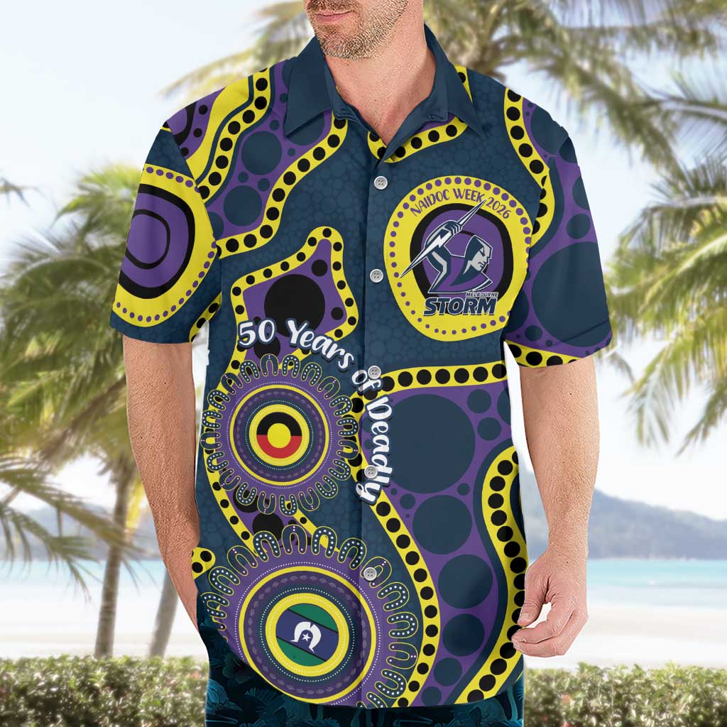 Storm NAIDOC Week 2026 Personalised Hawaiian Shirt 50 Years of Deadly Aboriginal Art