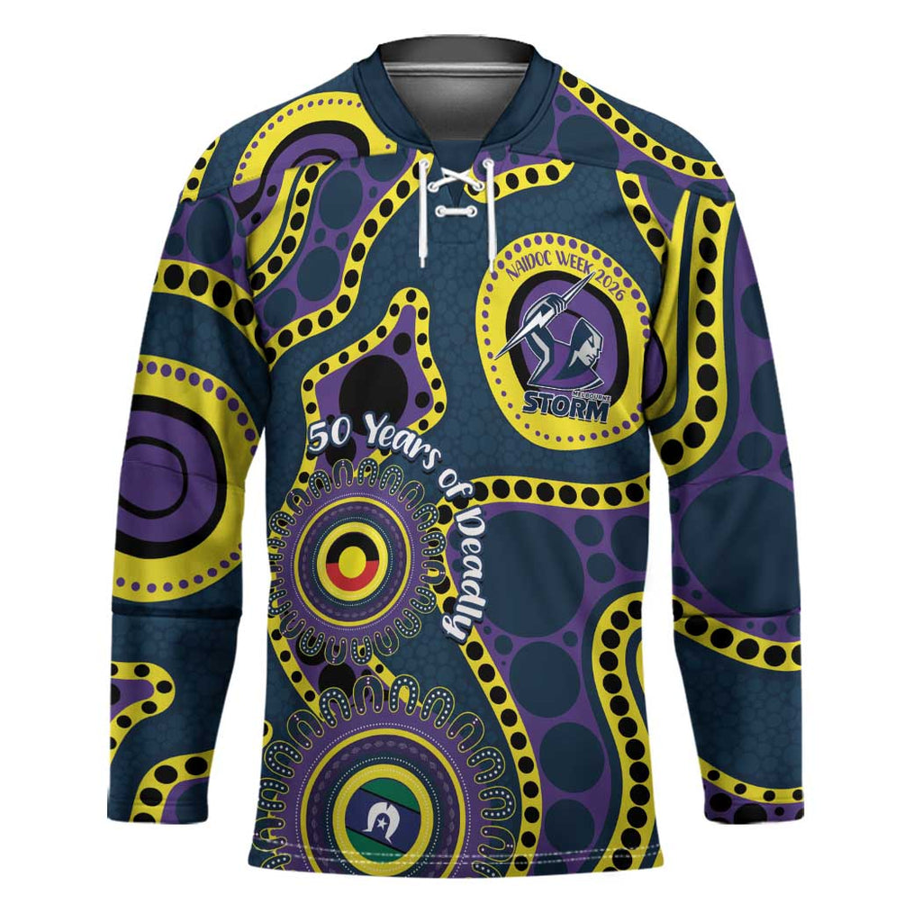 Storm NAIDOC Week 2026 Personalised Hockey Jersey 50 Years of Deadly Aboriginal Art