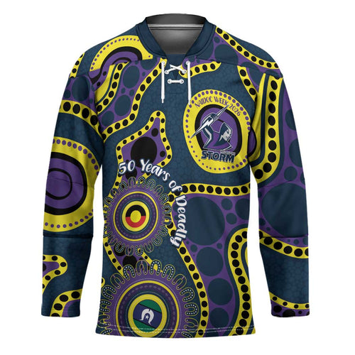 Storm NAIDOC Week 2026 Personalised Hockey Jersey 50 Years of Deadly Aboriginal Art