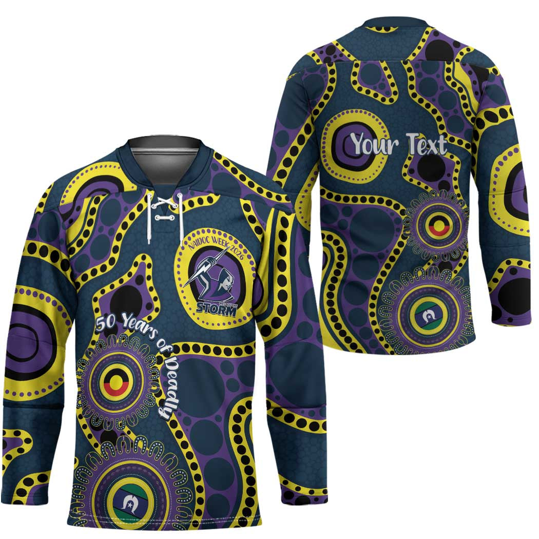 Storm NAIDOC Week 2026 Personalised Hockey Jersey 50 Years of Deadly Aboriginal Art