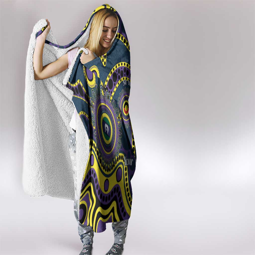 Storm NAIDOC Week 2026 Personalised Hooded Blanket 50 Years of Deadly Aboriginal Art