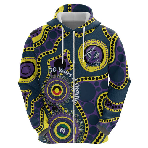 Storm NAIDOC Week 2026 Personalised Hoodie 50 Years of Deadly Aboriginal Art