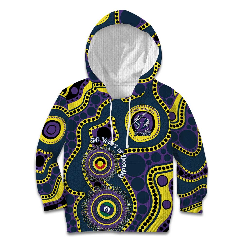 Storm NAIDOC Week 2026 Personalised Kid Hoodie 50 Years of Deadly Aboriginal Art