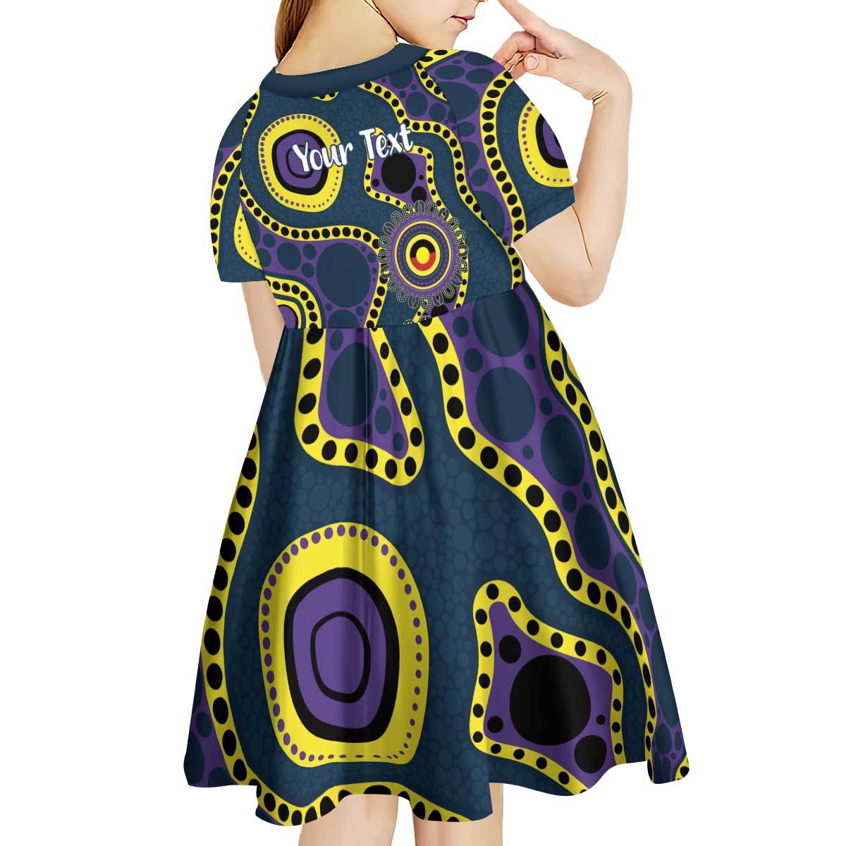 Storm NAIDOC Week 2026 Personalised Kid Short Sleeve Dress 50 Years of Deadly Aboriginal Art