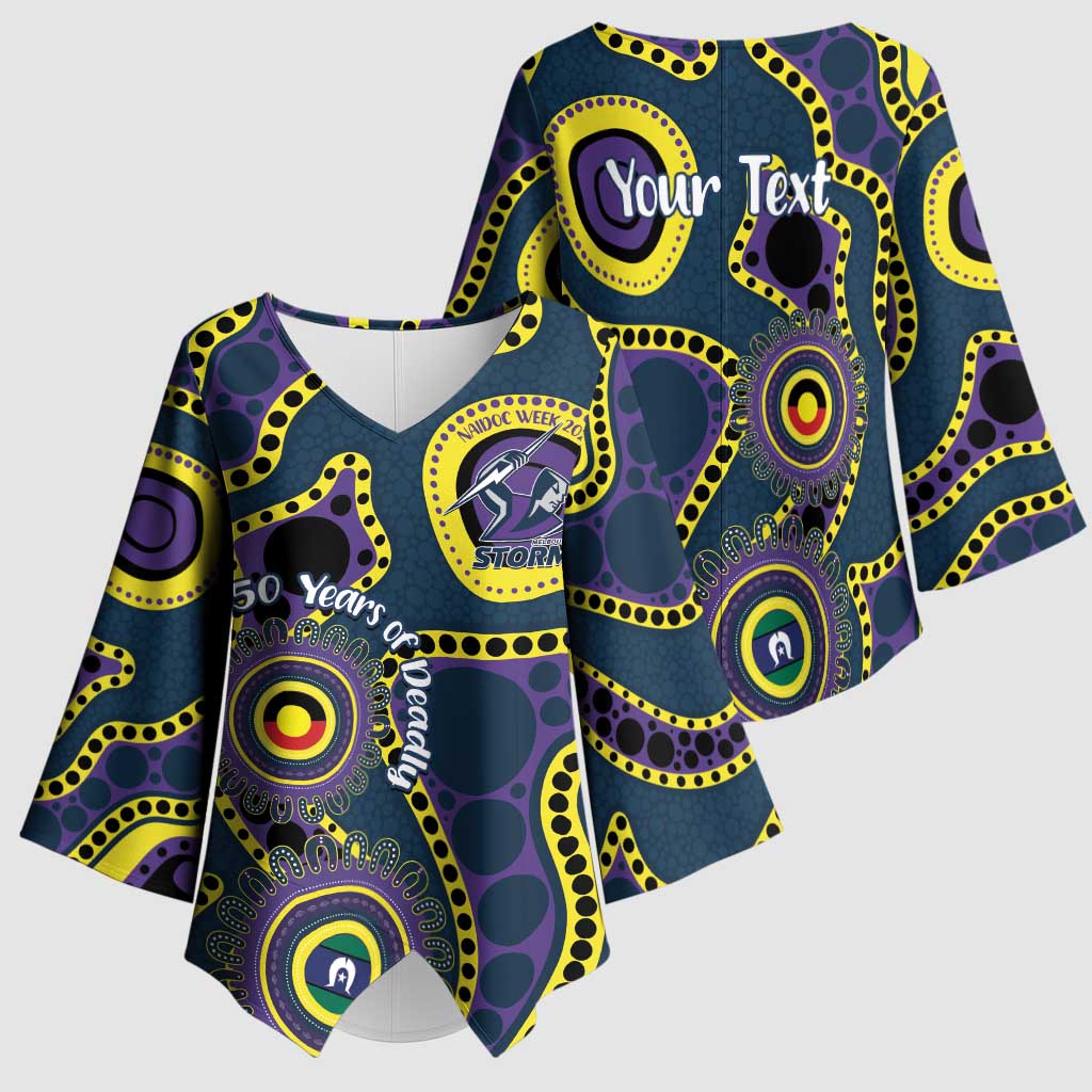 Storm NAIDOC Week 2026 Personalised Kimono Sleeve Blouse 50 Years of Deadly Aboriginal Art
