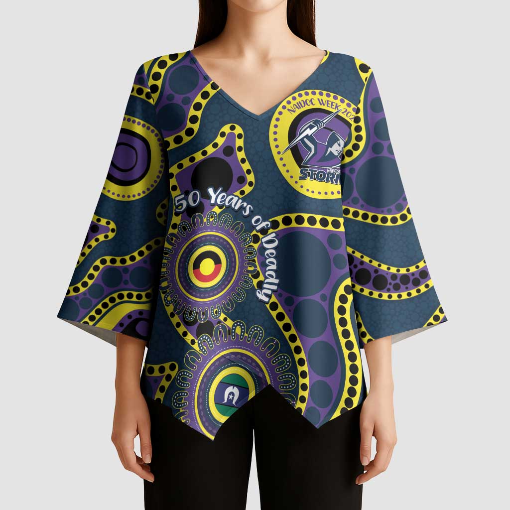 Storm NAIDOC Week 2026 Personalised Kimono Sleeve Blouse 50 Years of Deadly Aboriginal Art
