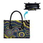 Storm NAIDOC Week 2026 Personalised Leather Bag 50 Years of Deadly Aboriginal Art