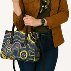 Storm NAIDOC Week 2026 Personalised Leather Bag 50 Years of Deadly Aboriginal Art