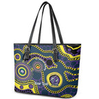 Storm NAIDOC Week 2026 Personalised Leather Tote Bag 50 Years of Deadly Aboriginal Art